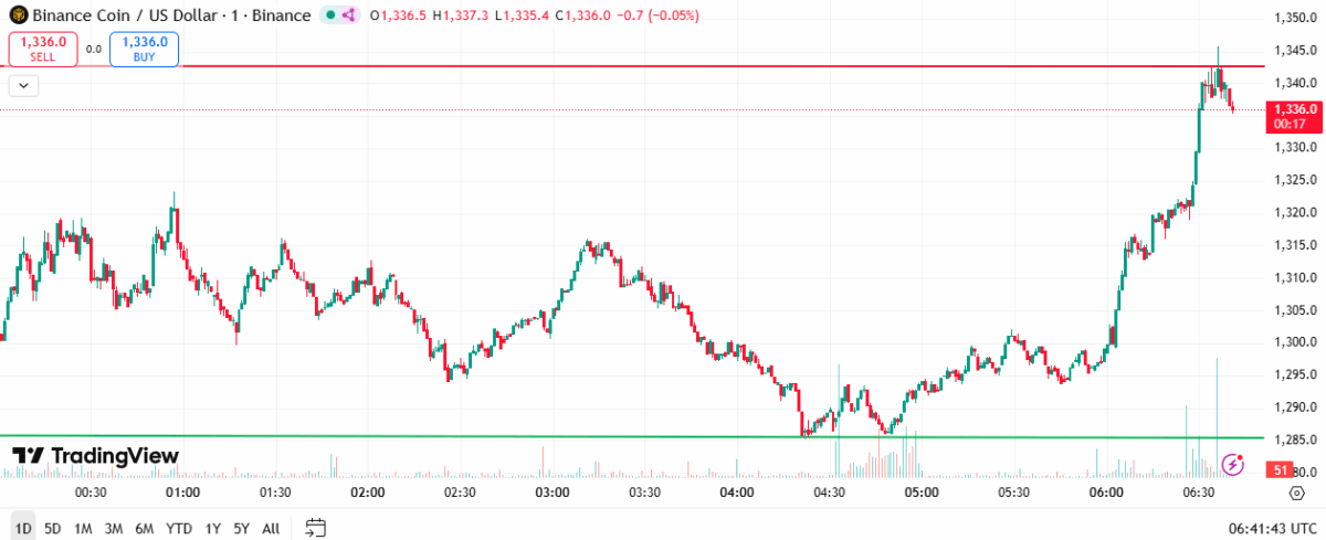 Bnb Price Chart - Tradingview