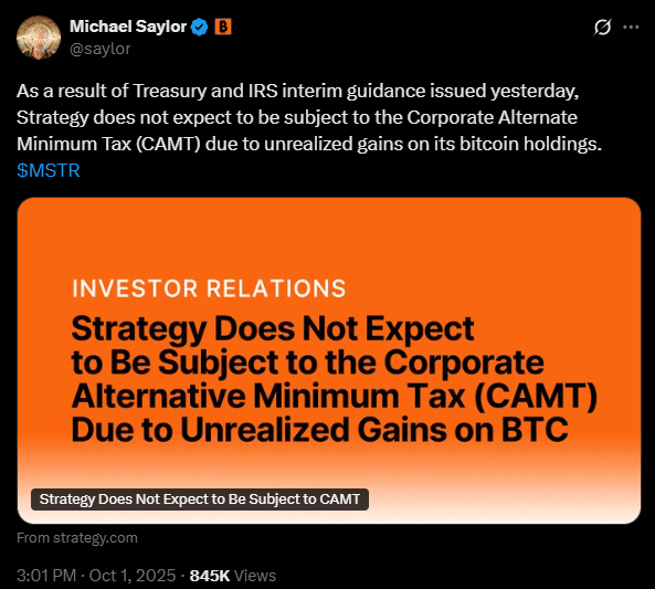 Strategy Bitcoin tax