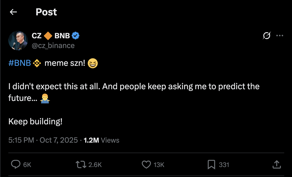 BNB memecoin hype