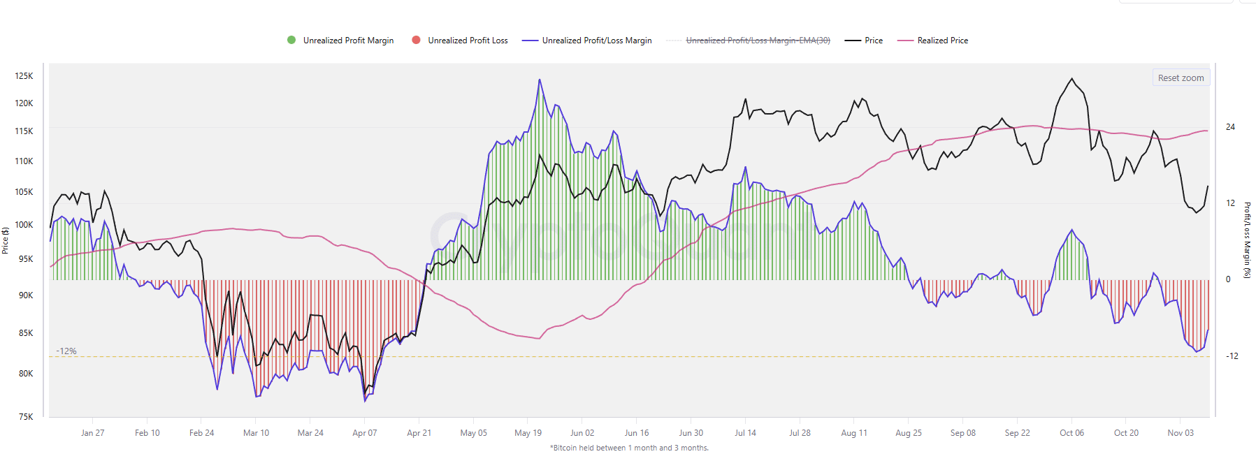 Bitcoin Realized Price and Profit Loss Margin