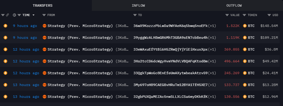 Strategy moves its BTC holdings, Michael Saylor denies rumors of selling