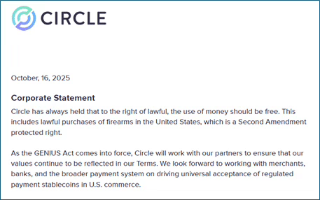 Circle Reverses Usdc Gun Ban, Earns Gop Praise